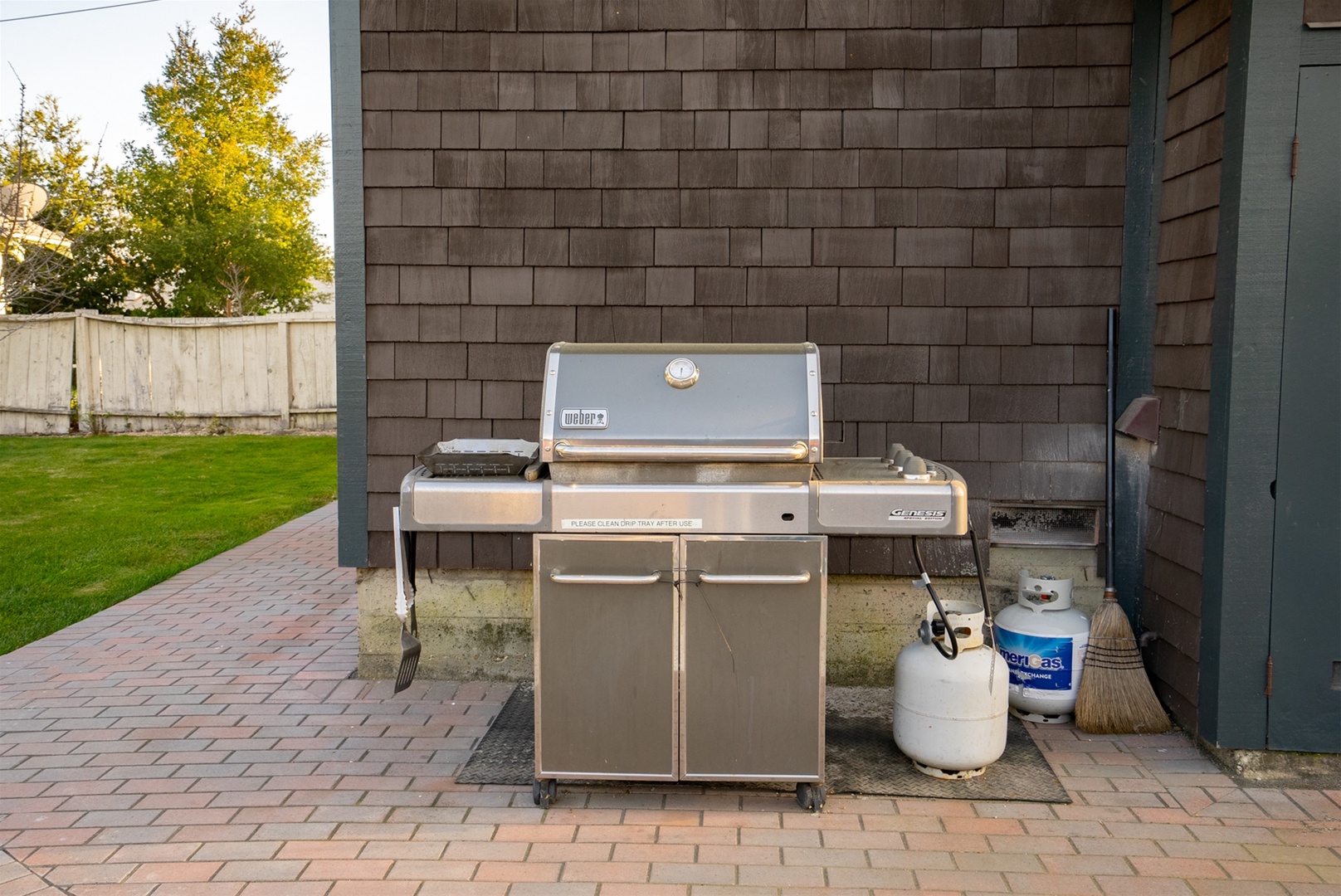 BBQ grill in the backyard