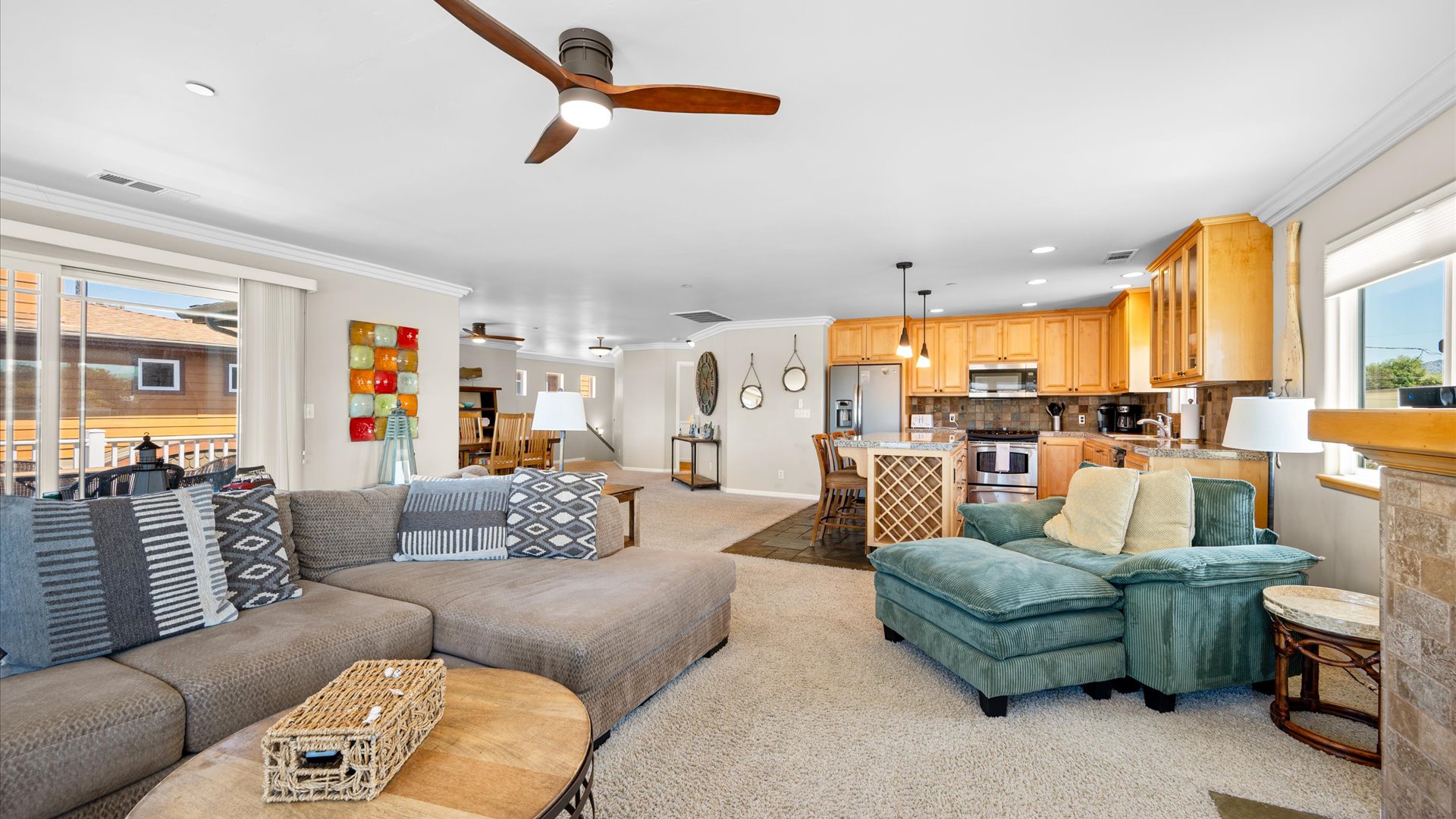 Open concept floor plan, spacious and well laid out for enjoying time together or apart