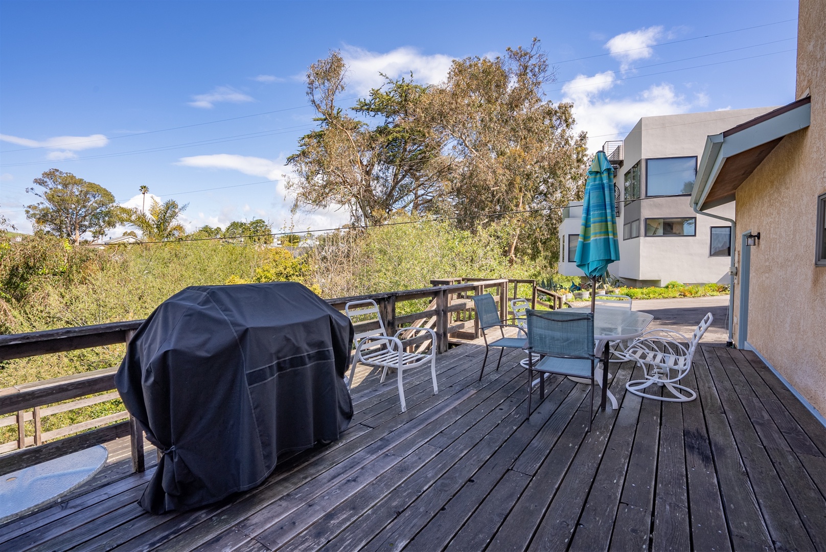Enjoy grilling up your fresh caught fish or burgers for the group on the deck
