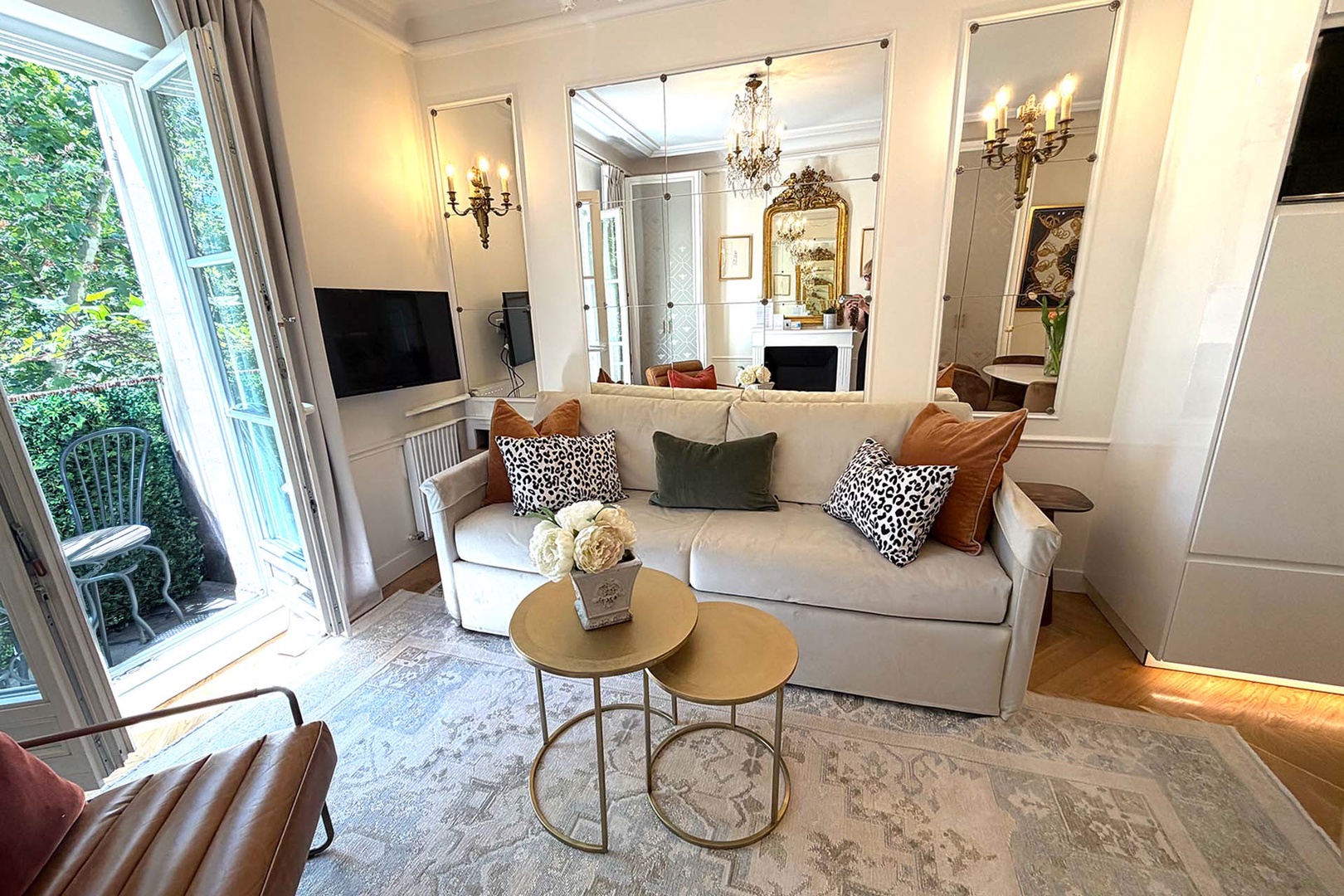 The open living and dining area has plenty of room for relaxation.