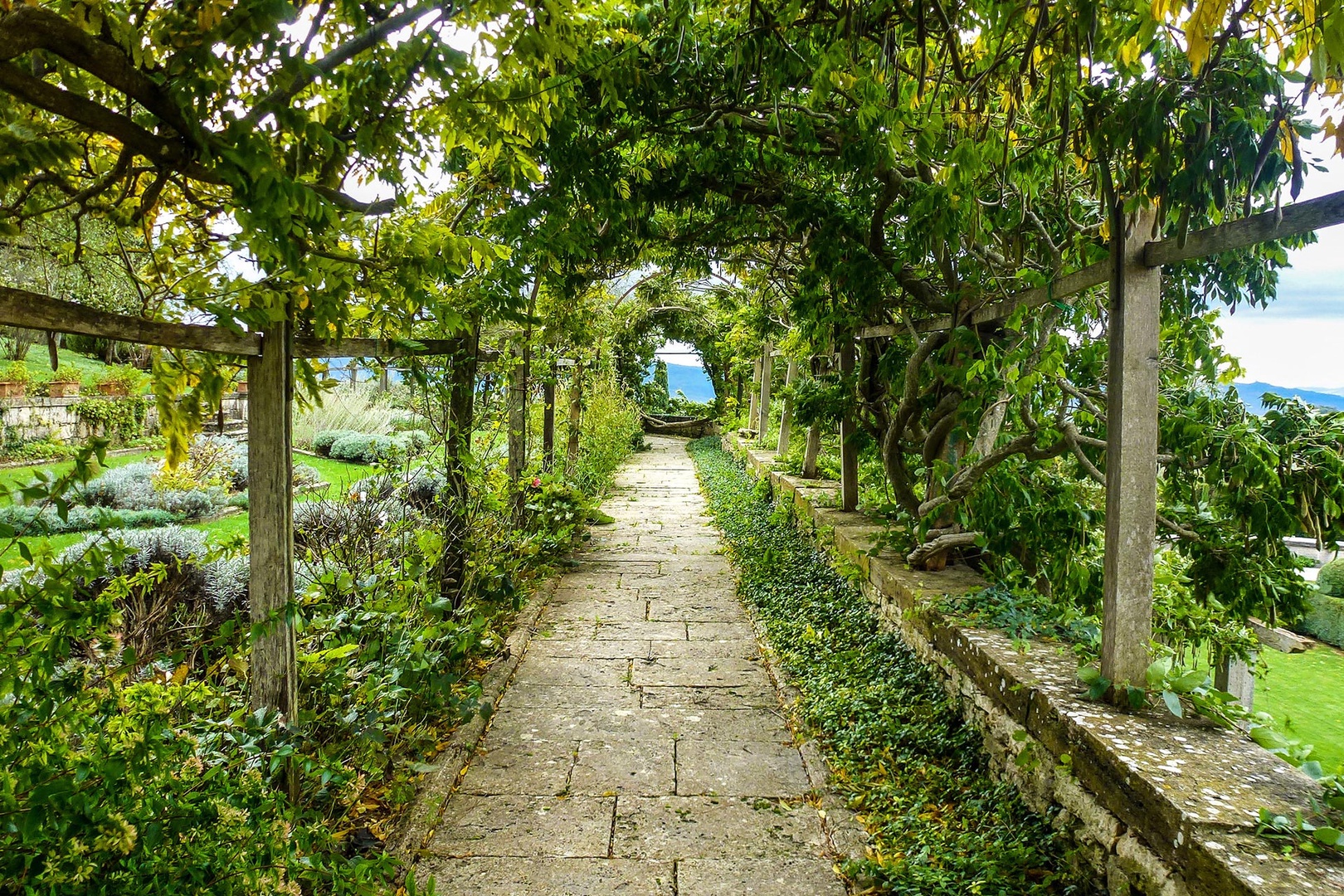 Formal English gardens at the main villa, 10 min drive from property.