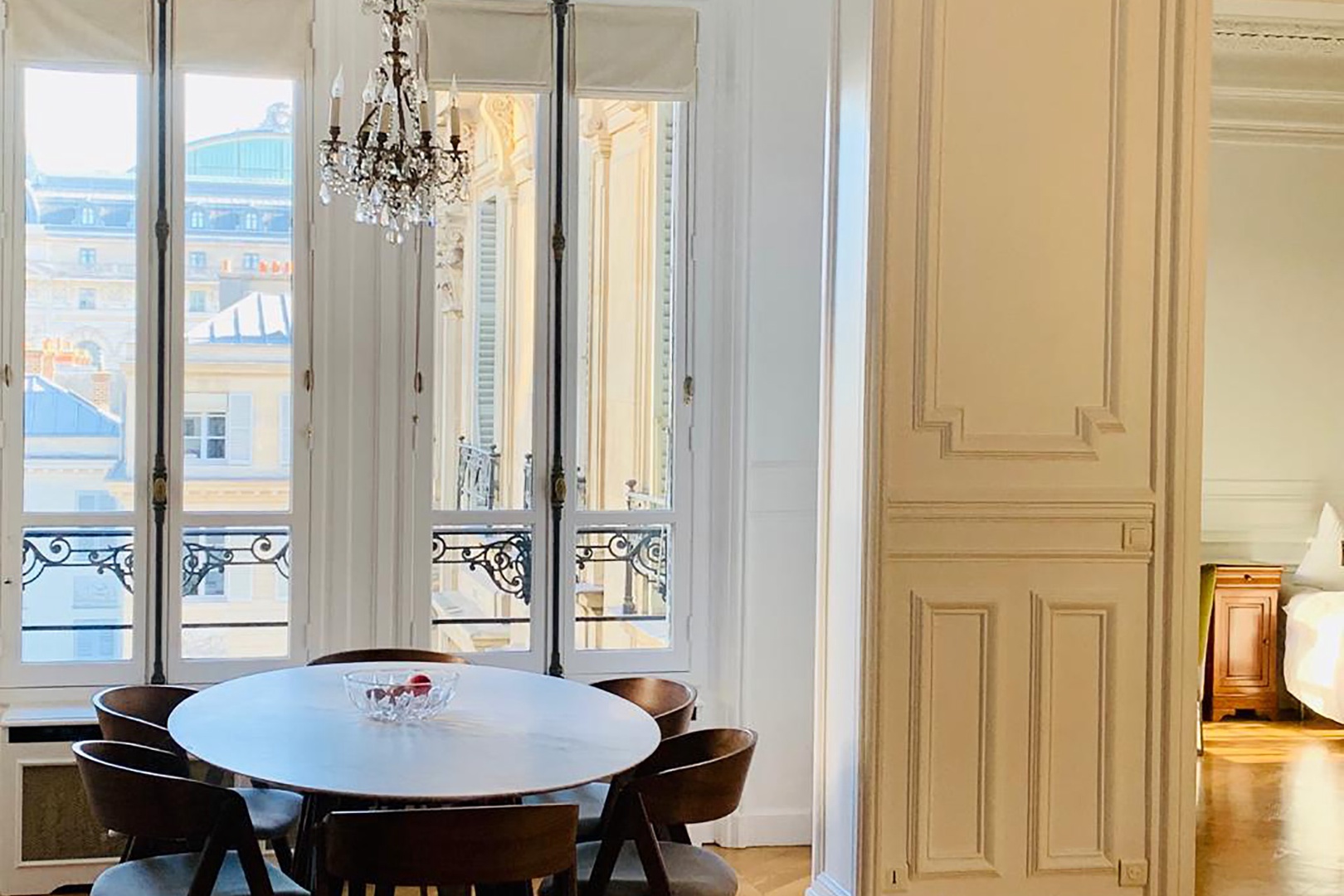 Every detail is beautifully composed in this luxurious Parisian apartment.