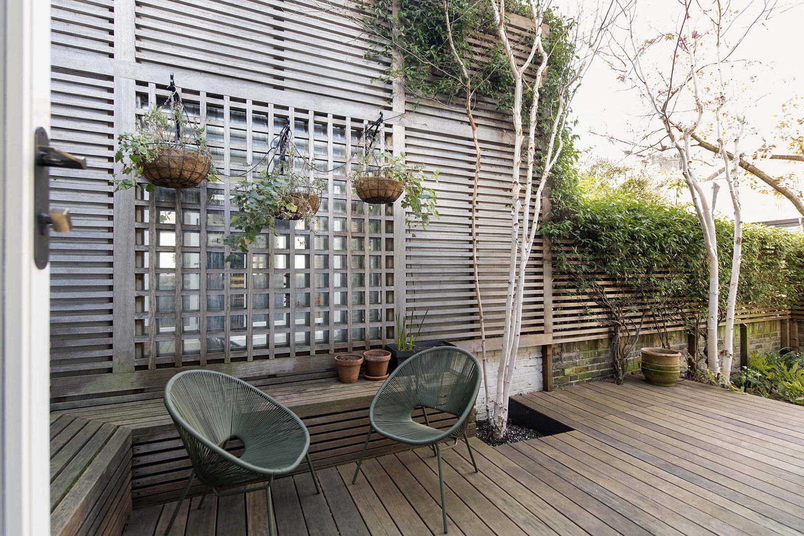 Enjoy quiet moments on the private patio.