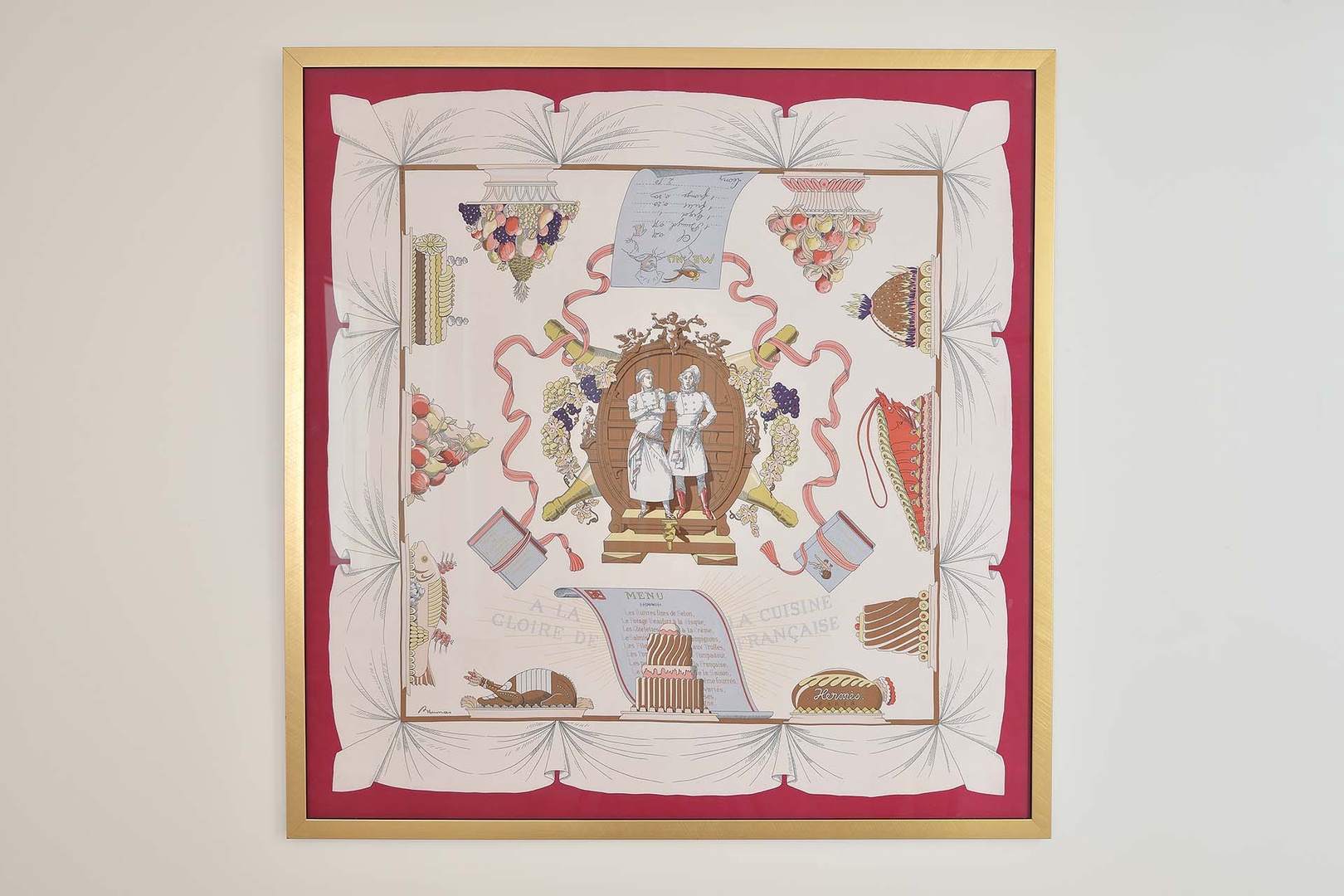 The Hermès scarf that inspired the décor.