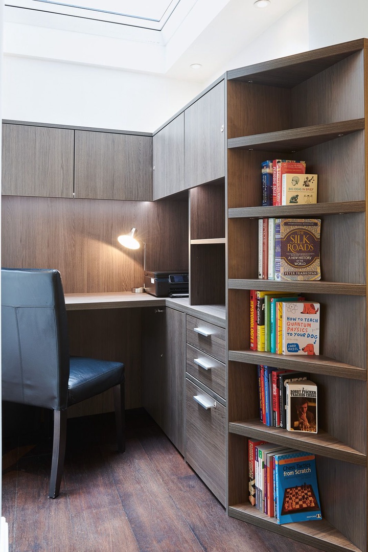 Study area with ample storage