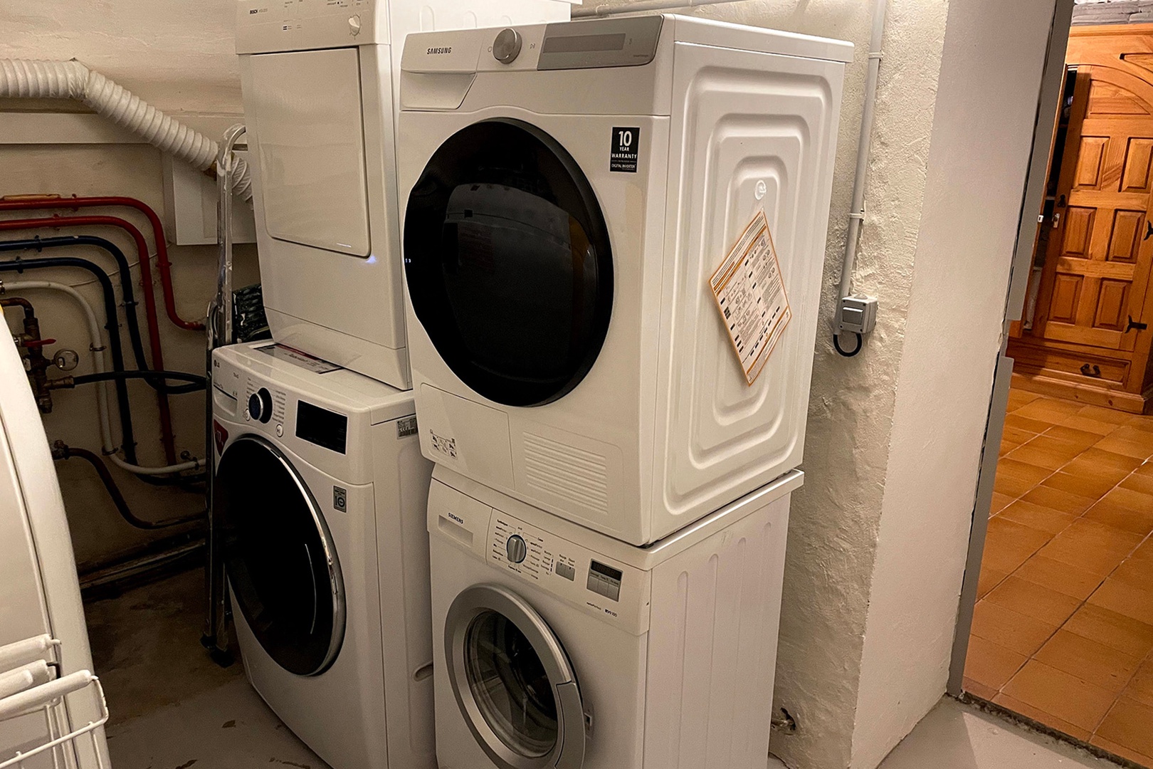 Laundry facilities located on lower level.