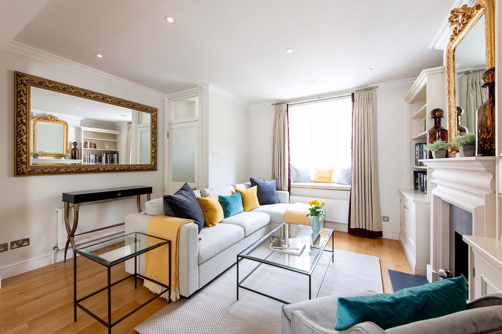 Relax in the comfortable living room.