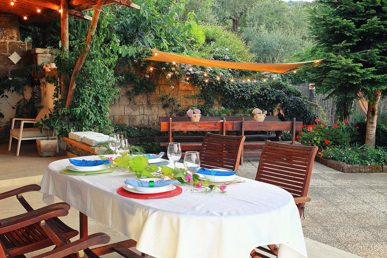A lovely spot to dine al fresco on the patio.