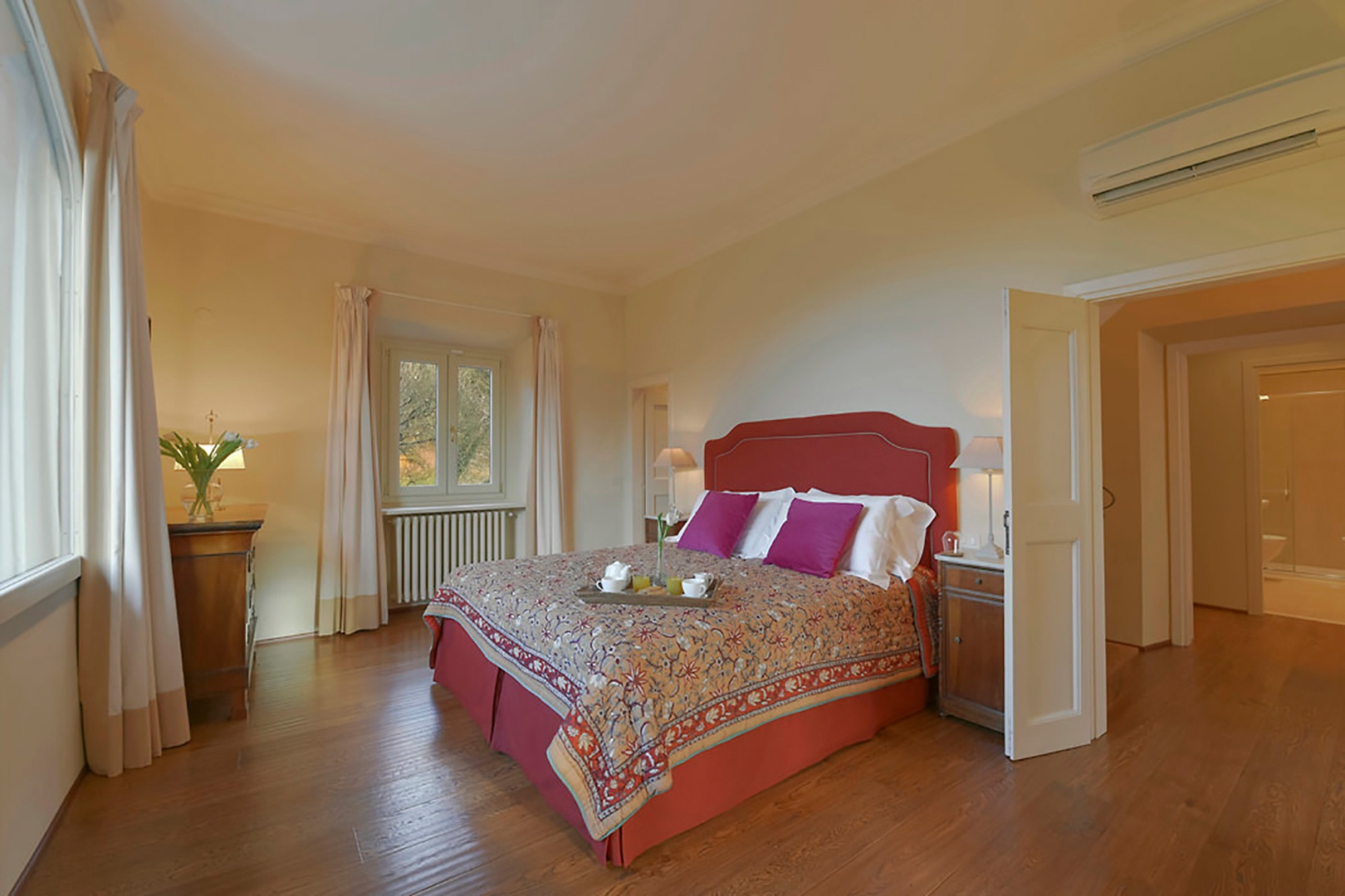 Each bedroom at Villa Felice has beds that can be prepared apart as two beds.