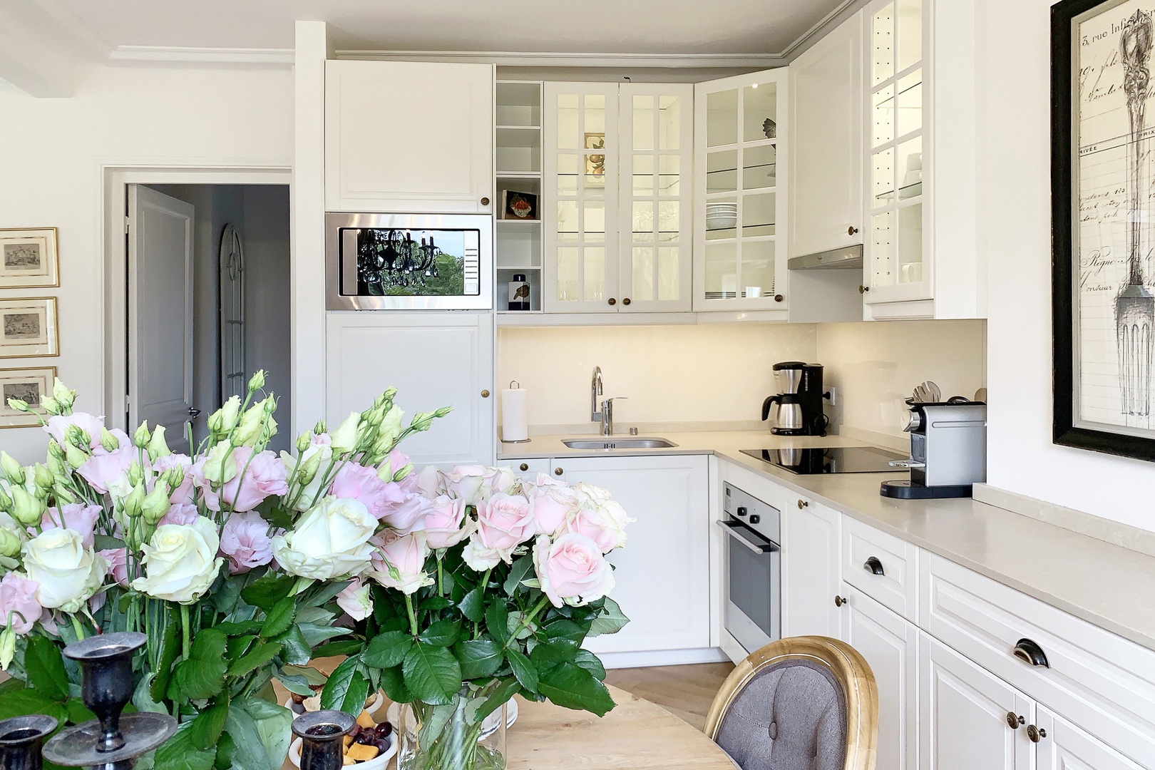 Spacious open-plan dining and kitchen area.