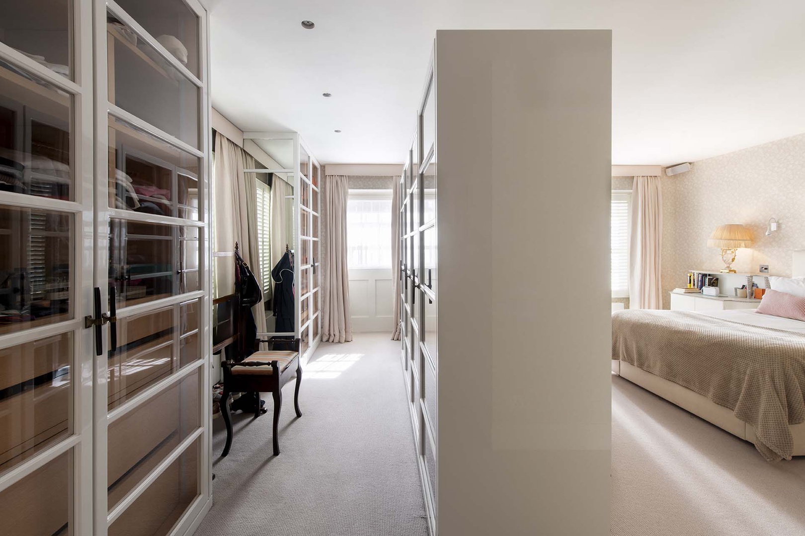 Beautifully designed walk in closet.