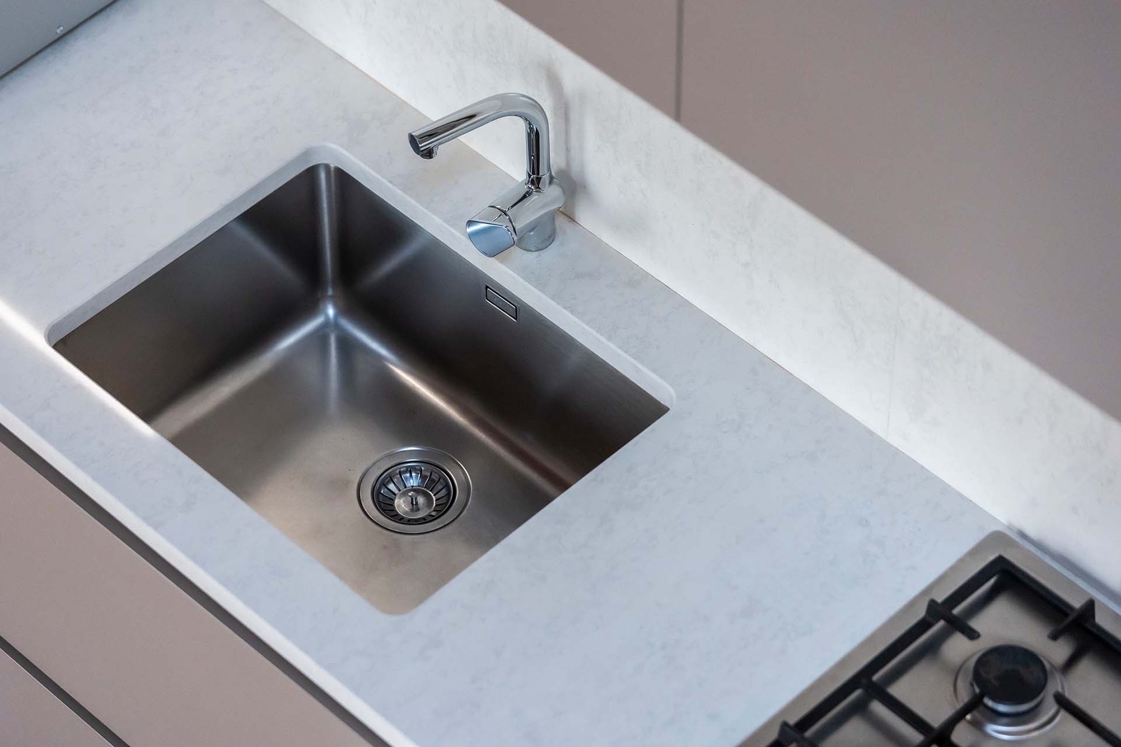 Simple, clean lines in the kitchen.