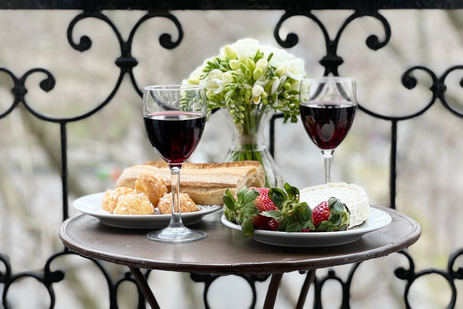 Relax on the balcony with freshly-made French breakfast.