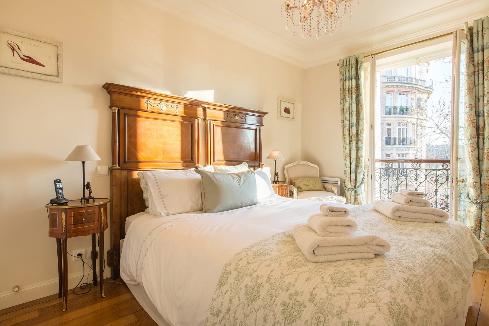 Wake up to the Paris sun in beautiful bedroom 1.