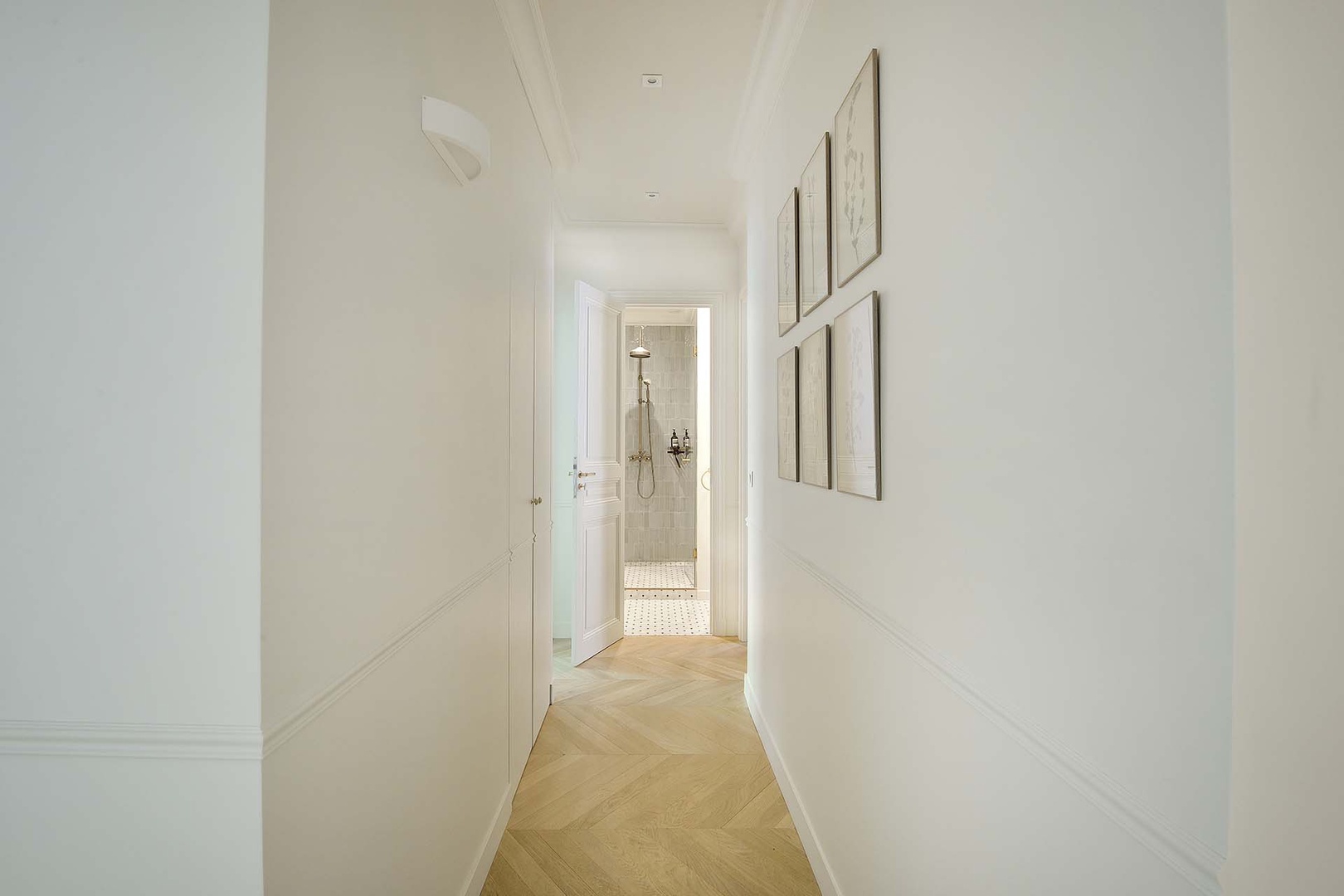 Hallway leads to bedrooms 1 and 2.