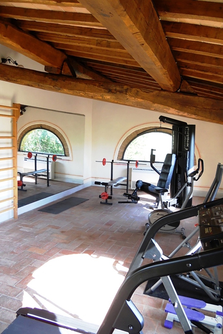 A private gym on the grounds to help you work off the pasta and gelato!