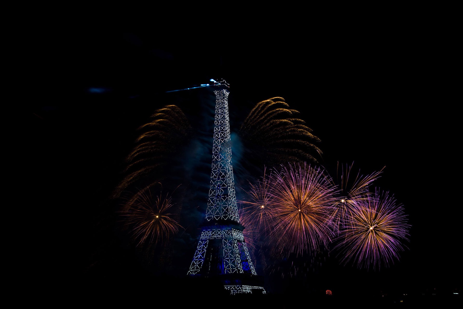 You can't beach this view of the Bastille day fireworks.
