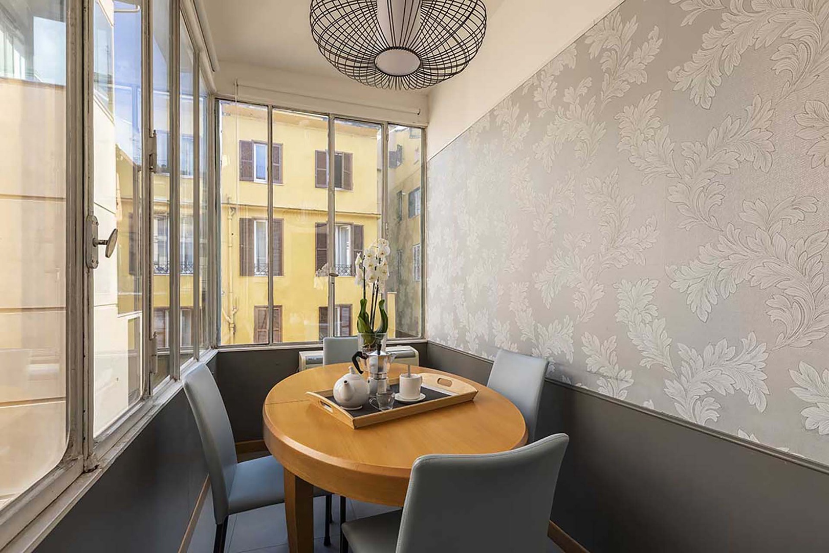 Sunroom off kitchen, a second dining area