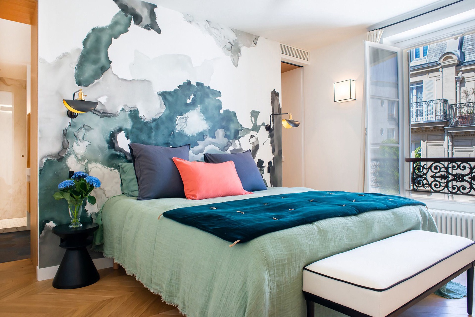 Bedroom 1 is both stylish and comfy