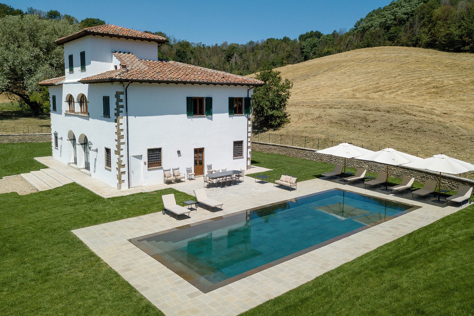 Take a dip in the Maragone villa's refreshing pool.