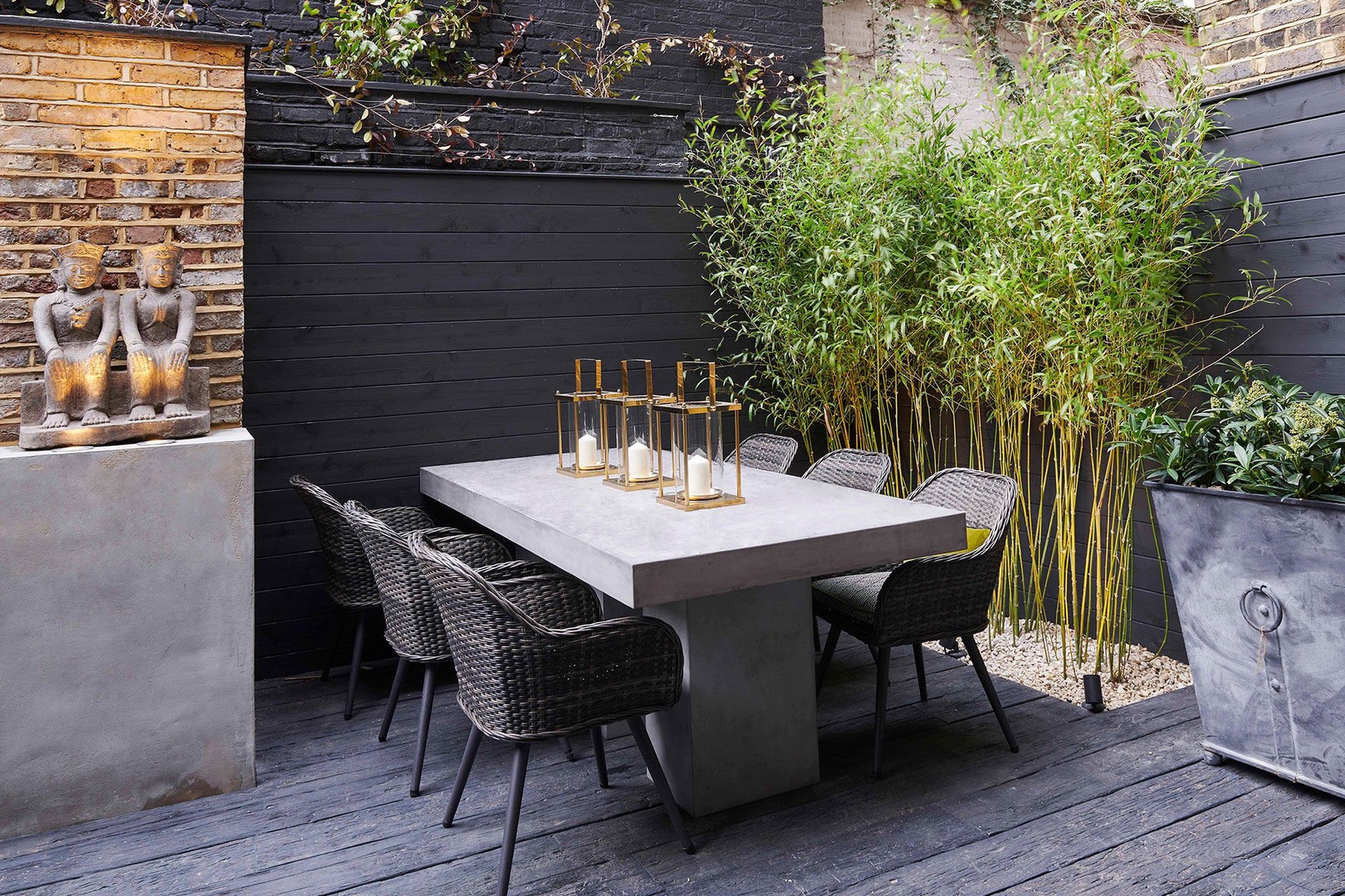 In the summer, enjoy warm London evenings at the patio table