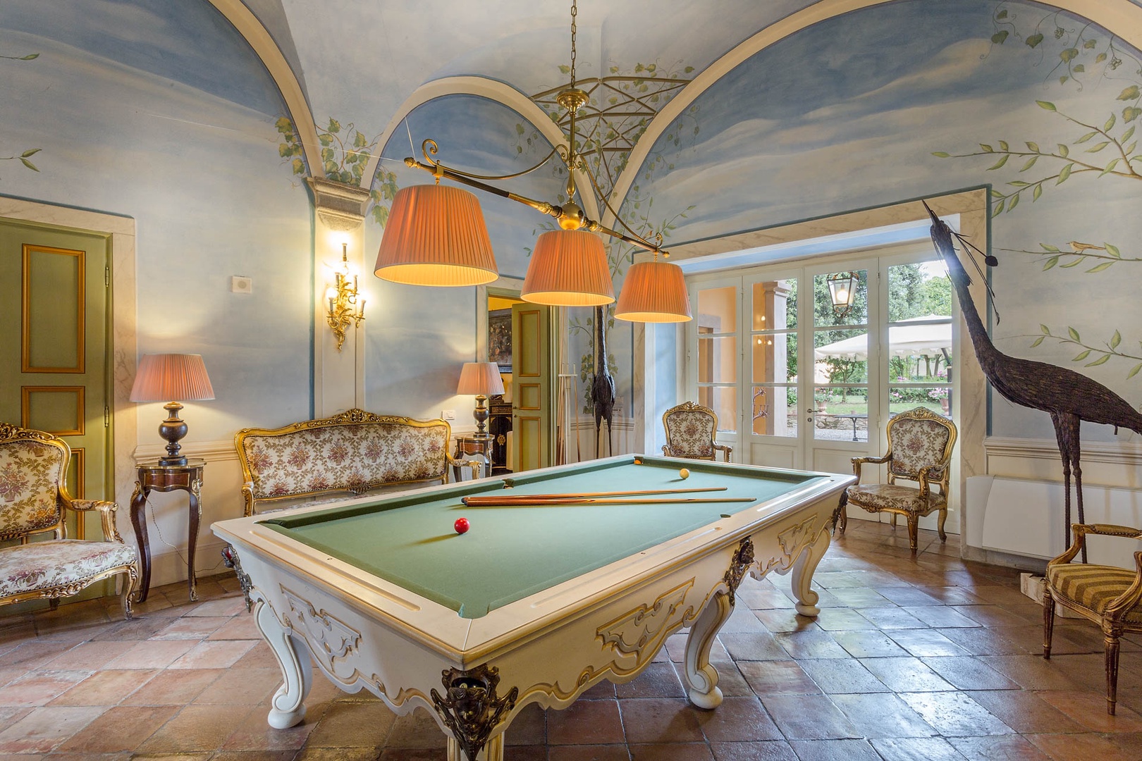 Billiard room with ample seating