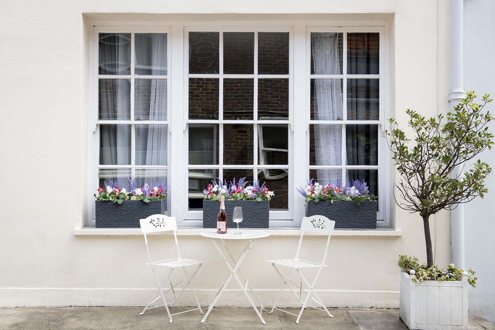 Located on a charming and exclusive London mews.