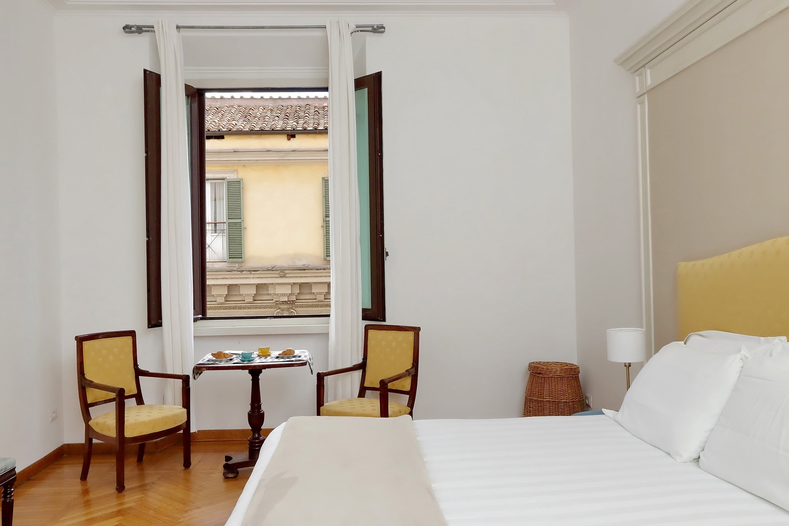 Enjoy a light breakfast and the sites of Rome from bedroom 1