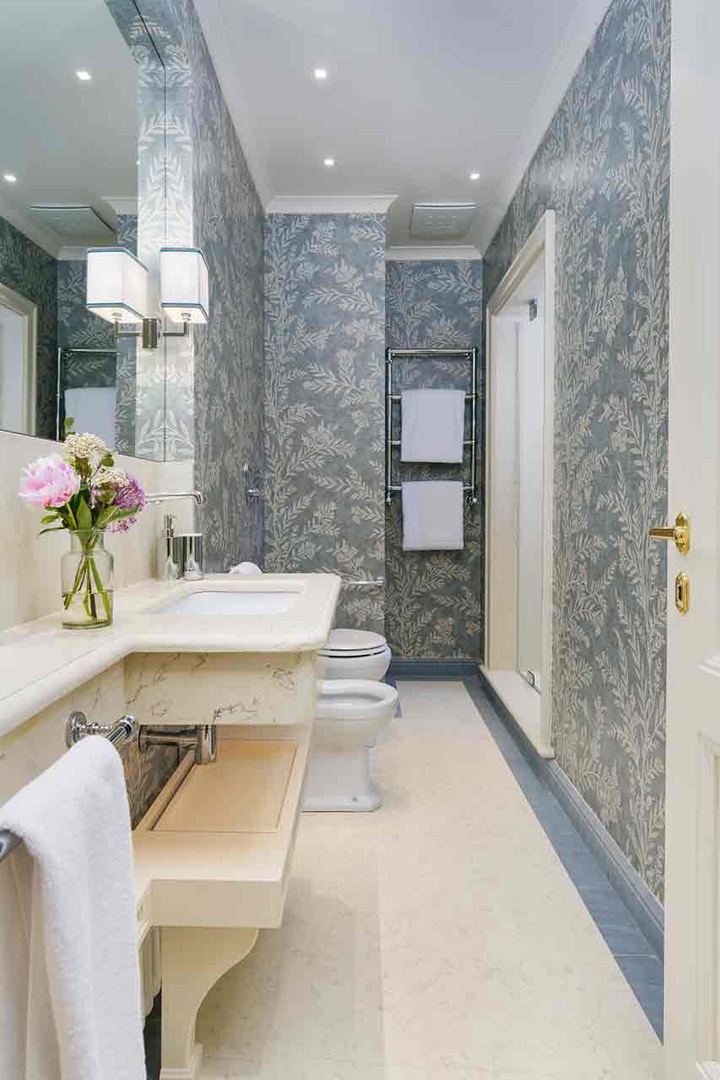 Beautiful bathroom 2 with a large shower.