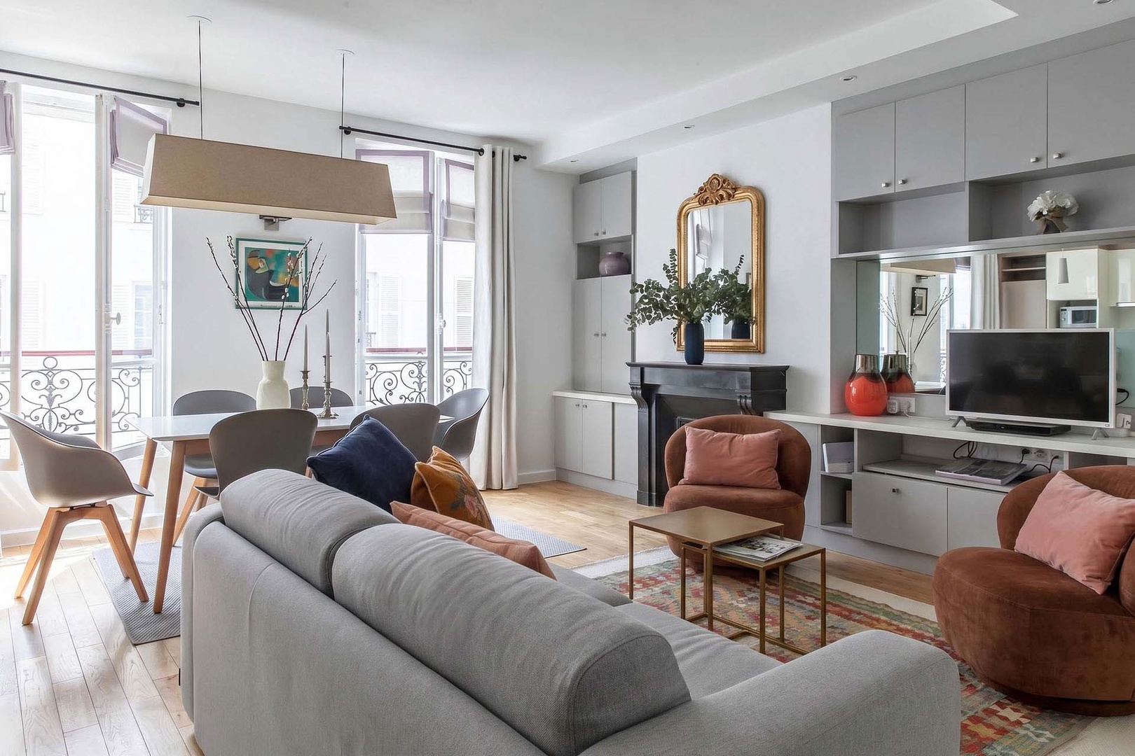 Comfortable open plan living area.