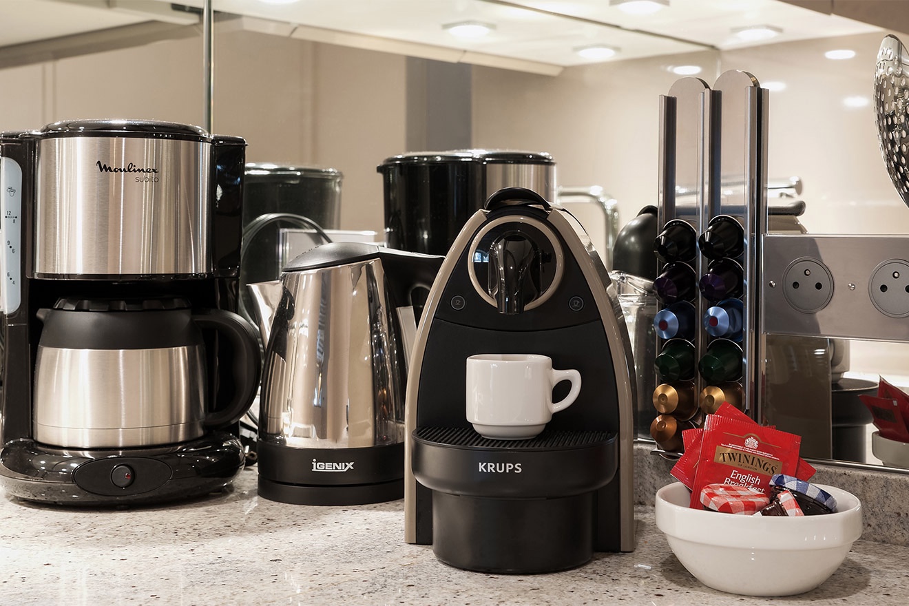 Wake up to freshly brewed coffee at home!