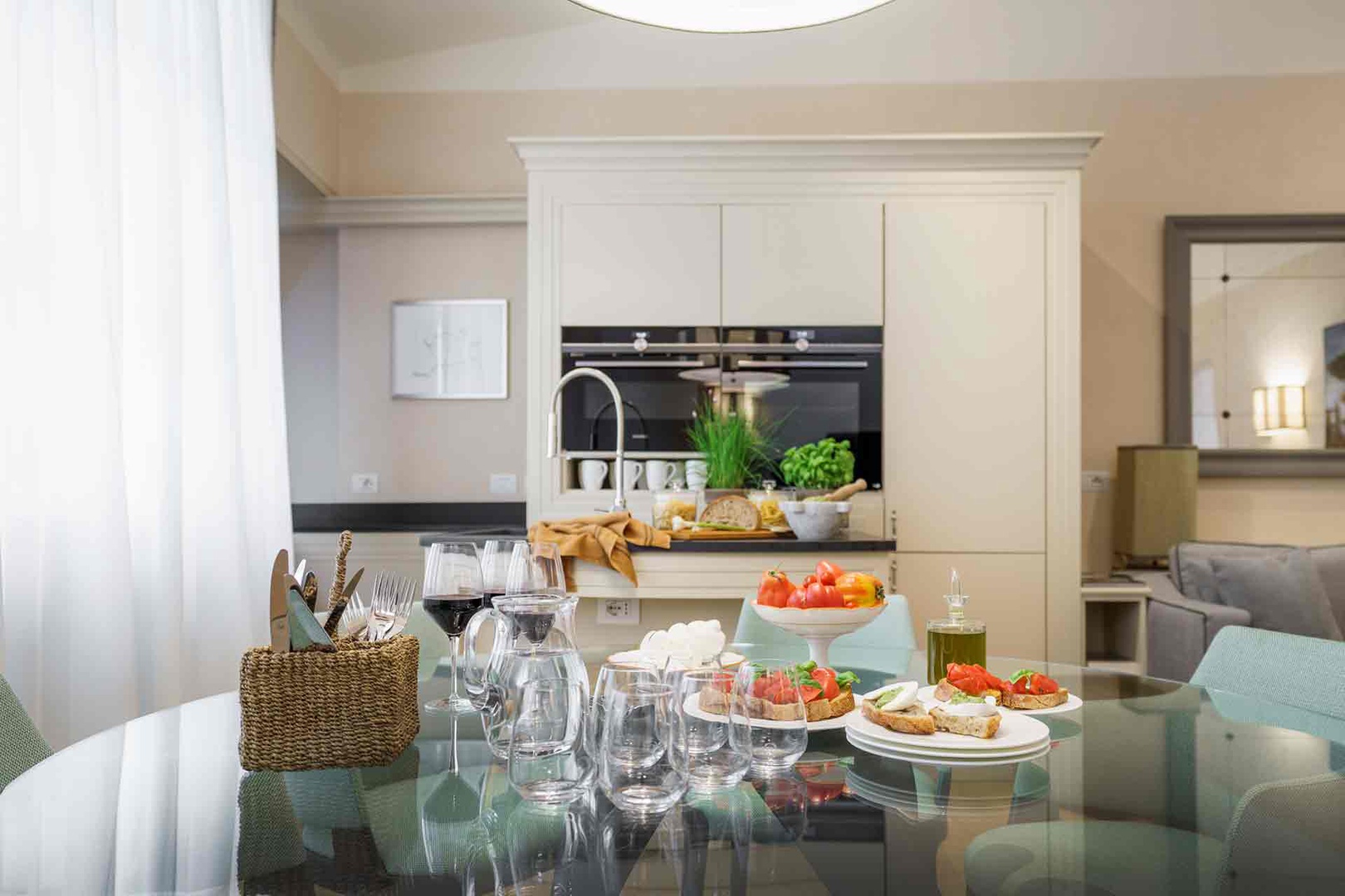 Fully-equipped modern kitchen just steps away, ready for your culinary adventures.