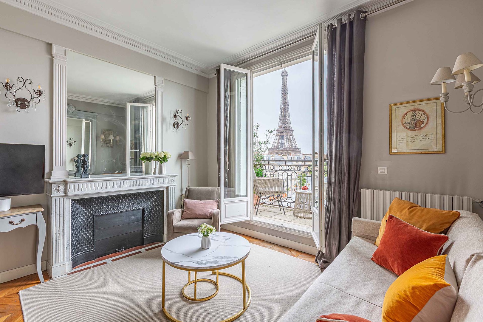 You'll find the same breathtaking views from the living room and bedroom.