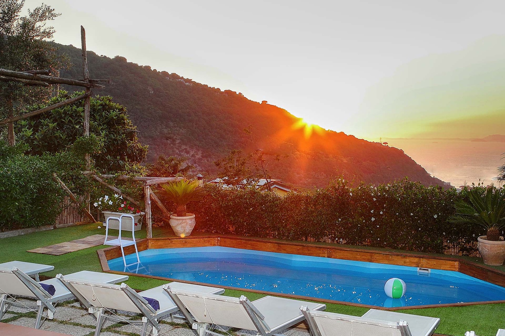 Sit back and take in the stunning sunset views.