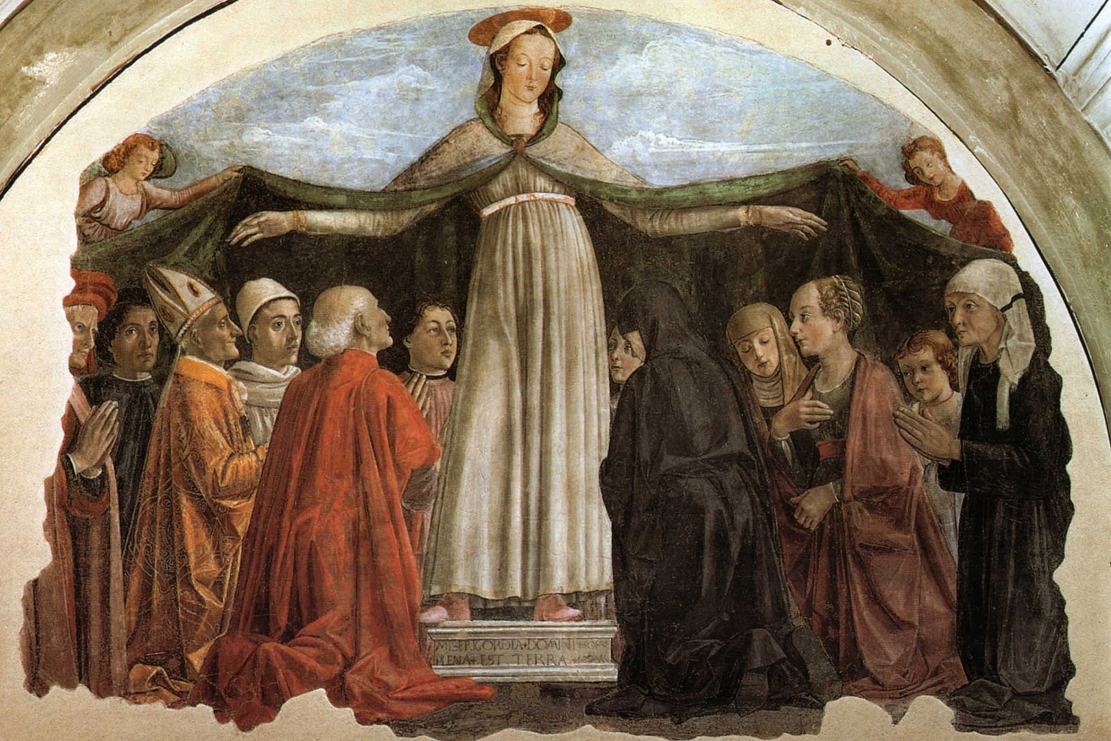 Young Amerigo Vesupucci appears under the Madonnas right arm in the Chiesa d'Ognissanti church.