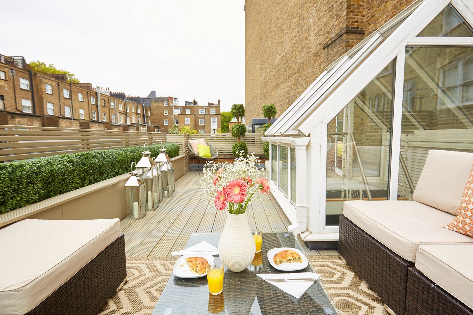 View towards the other side of the terrace