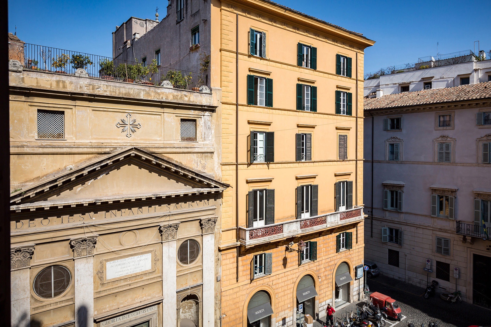 Lovely Roman view from bedroom 1.