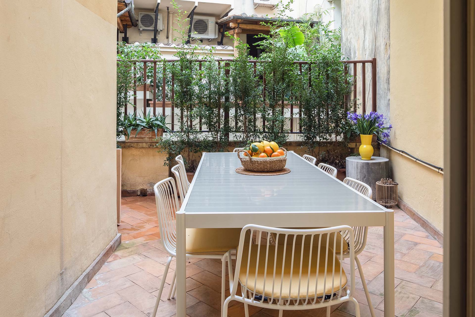 Dine al fresco on the private terrace - a rare feature!
