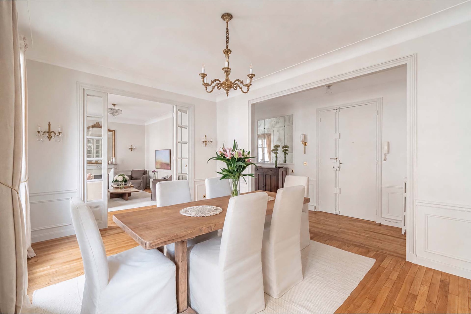 Apartment entrance opens to this gorgeous setting.