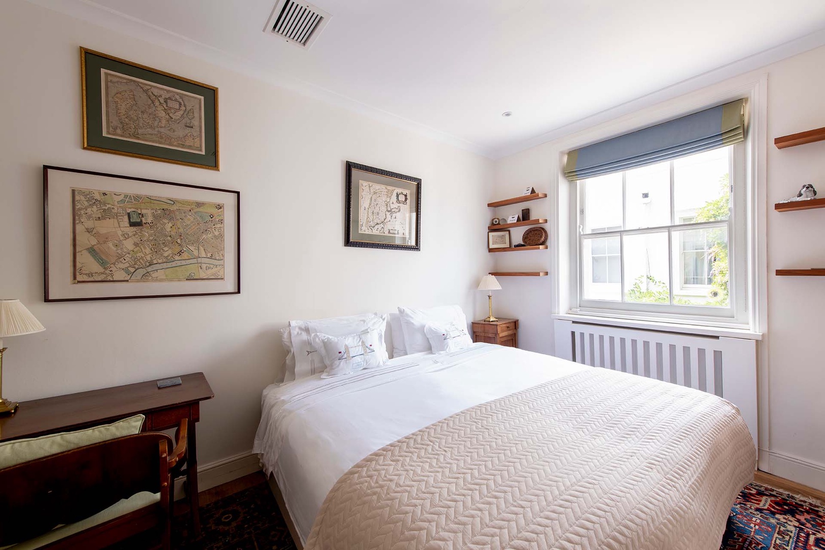 Bedroom 2 overlooks the charming mews.