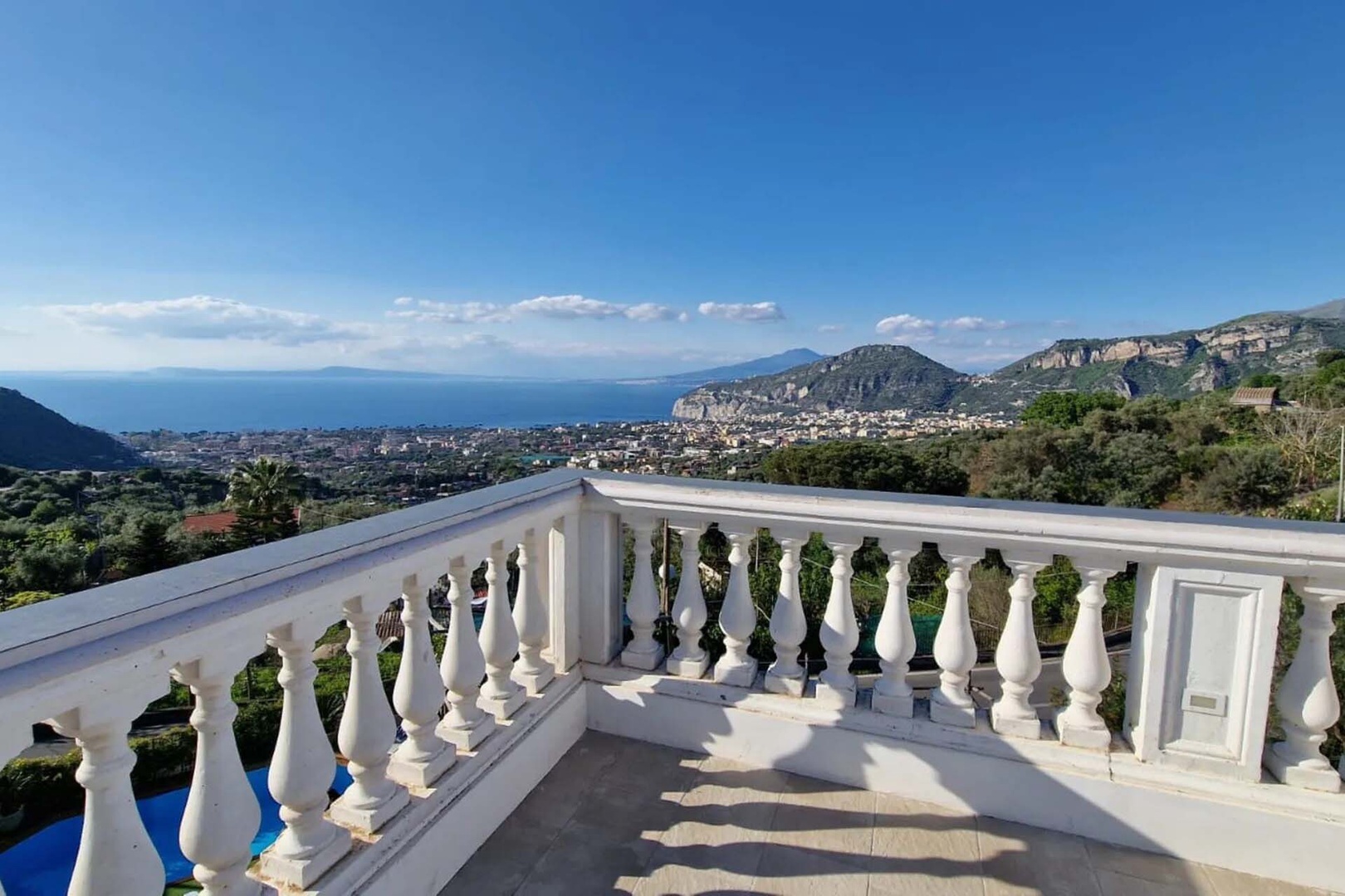 Peaceful setting in the Sorrento hills with a view of Mount Vesuvius.