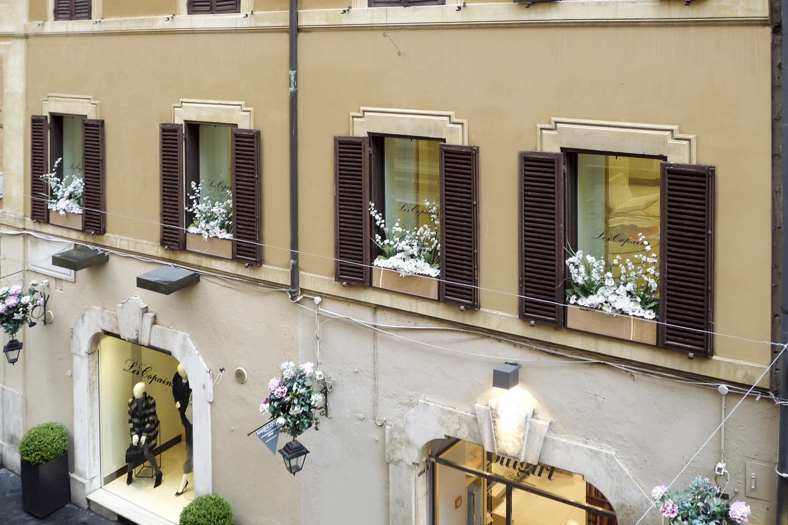 Views of the chic street from the living room windows.