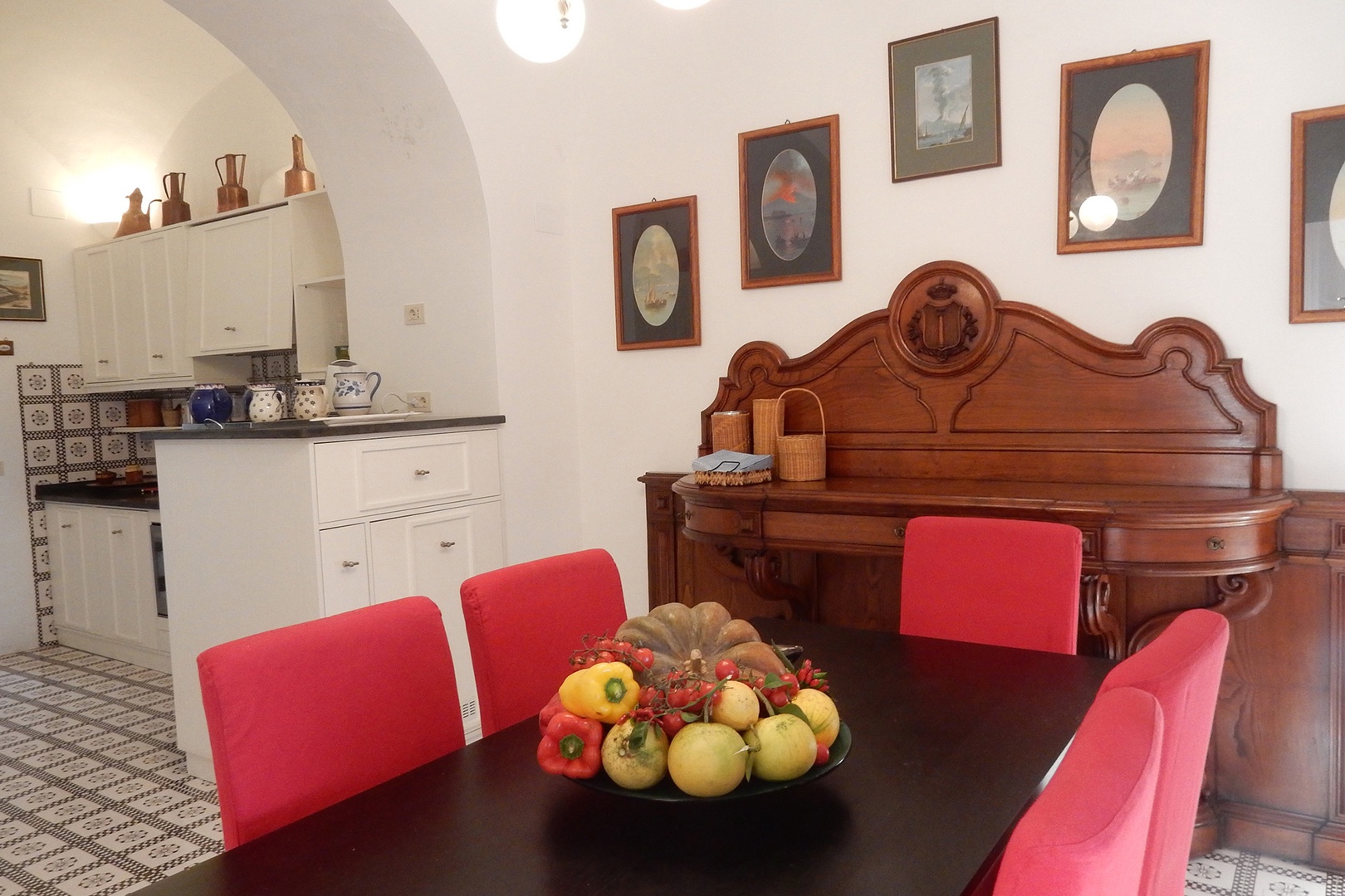 Dining room off the kitchen seats 6.