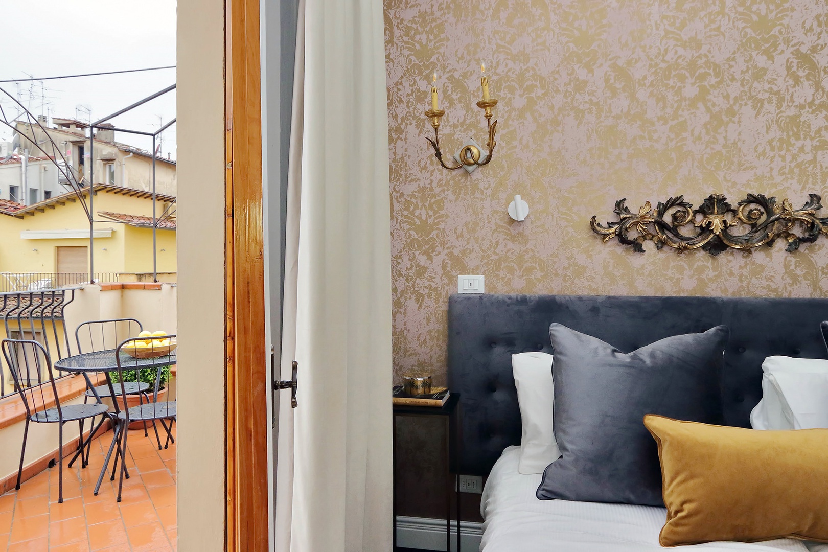 Start your day by stepping out into the Italian sunshine on your private balcony.