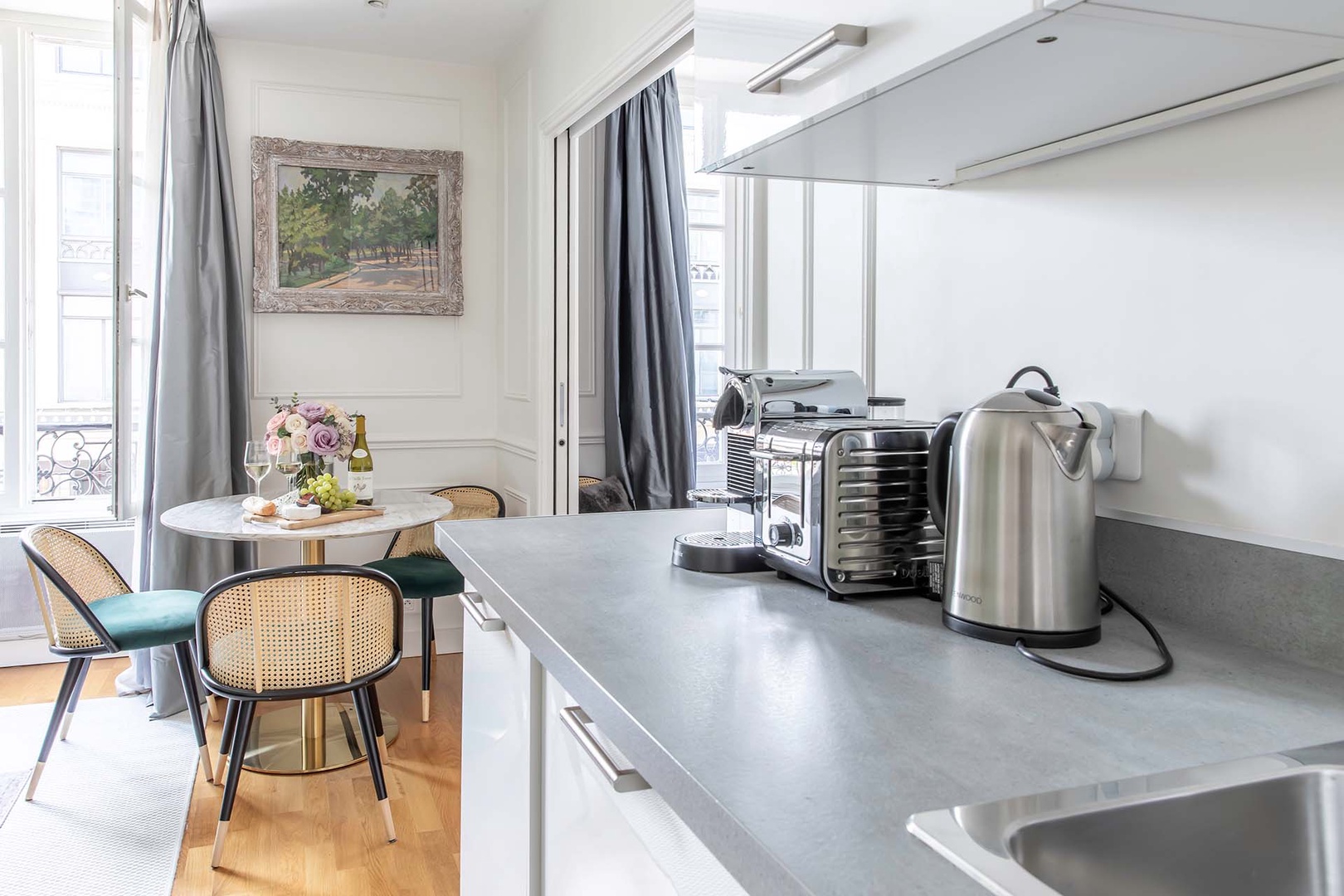 Enjoy cooking in this modern and efficient kitchen.