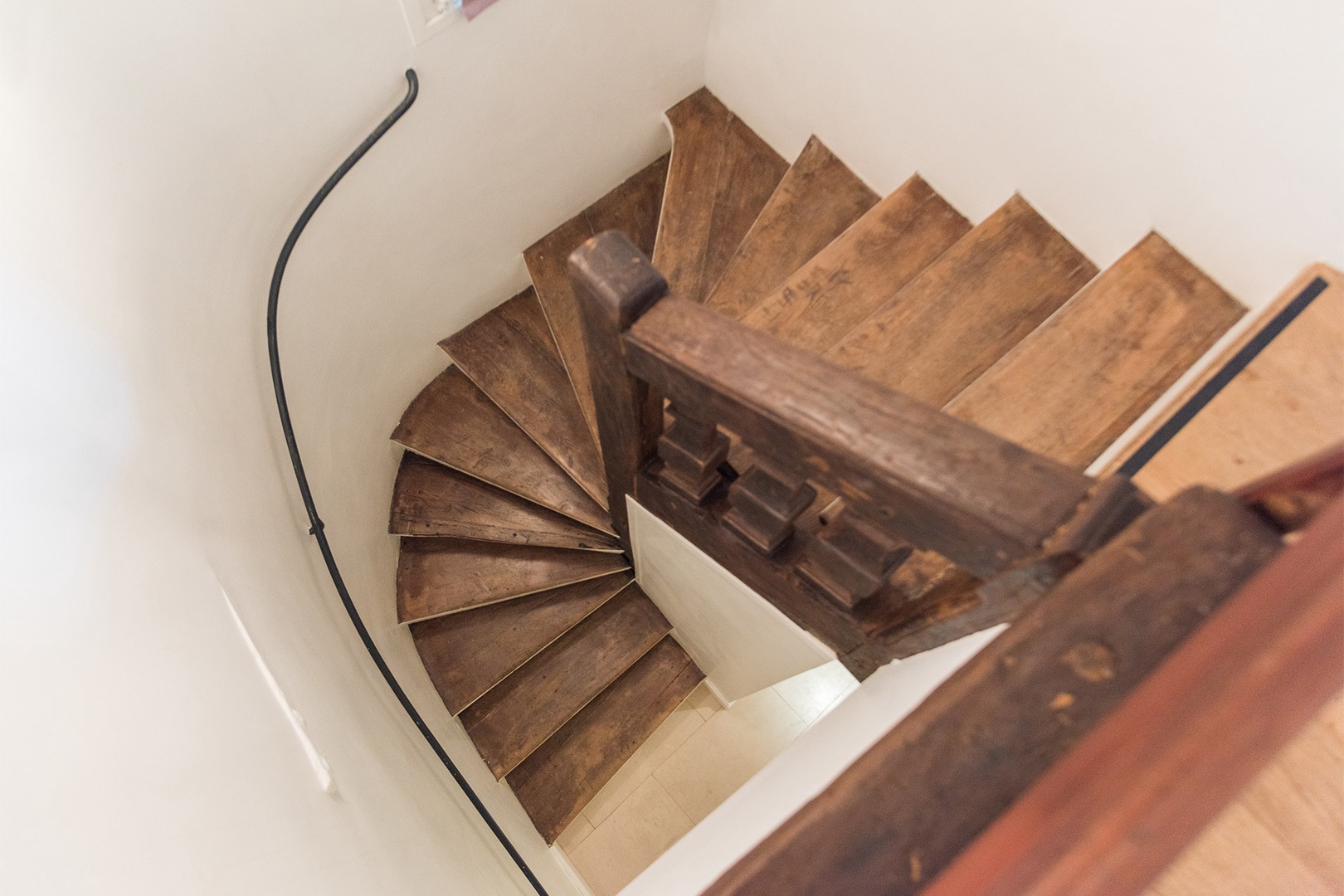 Internal stairs from the apartment entry to the living room.