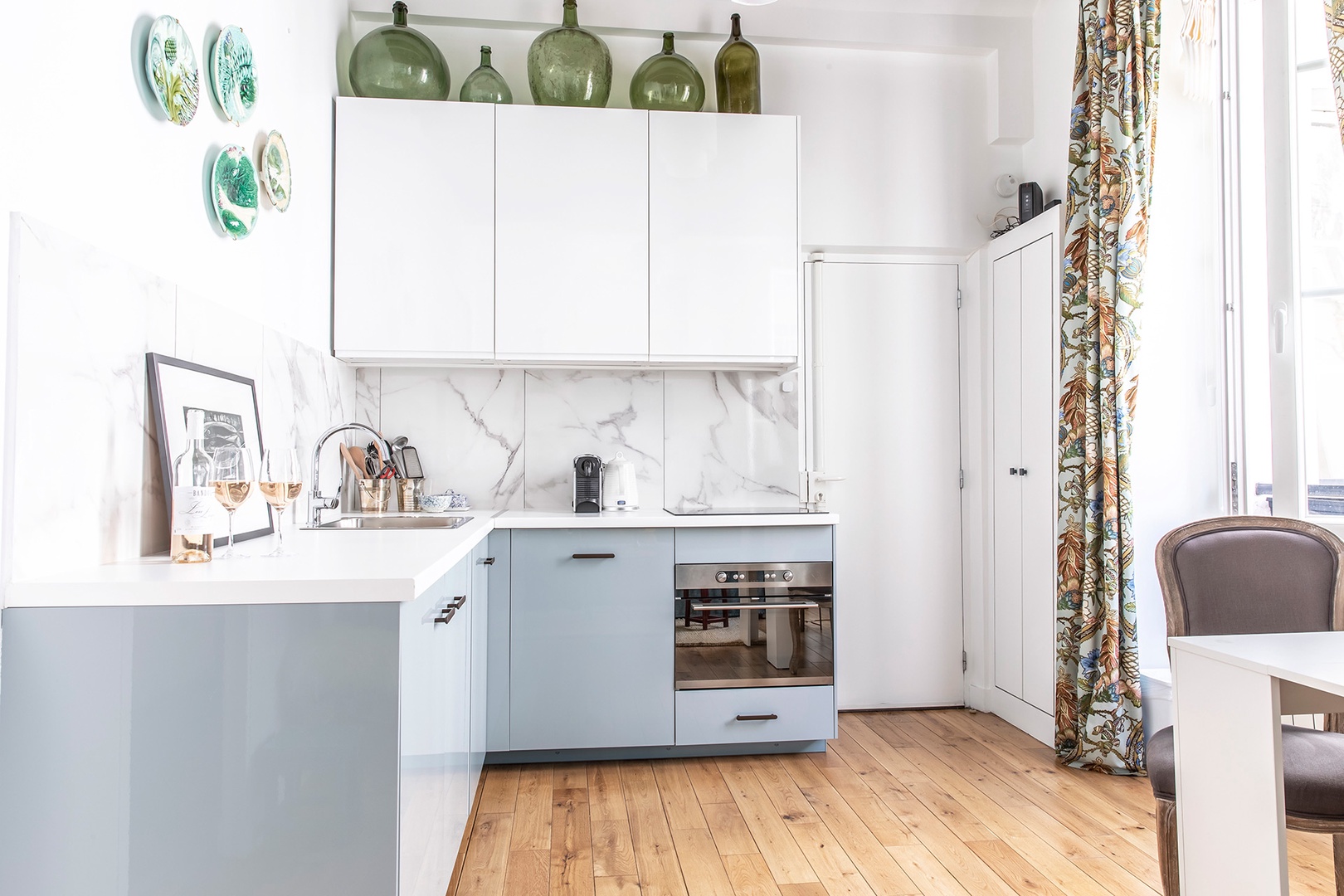 Lovely modern kitchen in the open-plan living area.