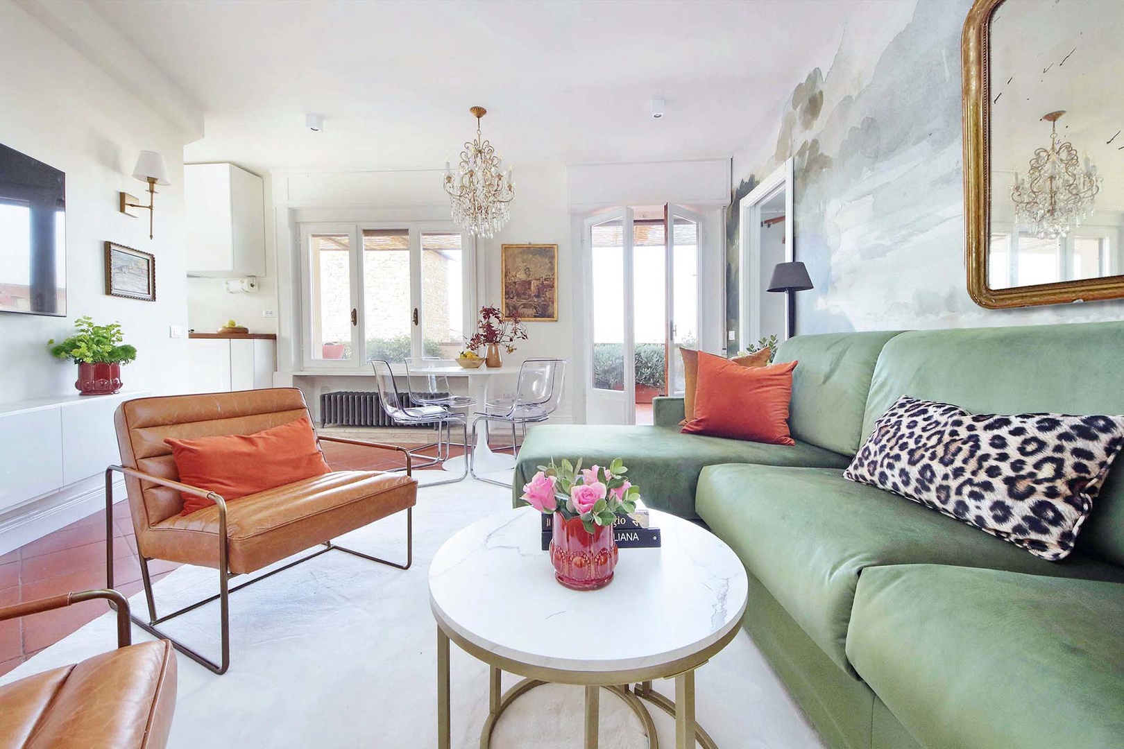 The light filled living area offers a comfortable place to relax.