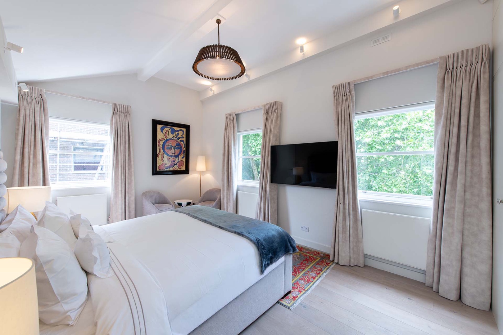 Two beautiful windows overlooking Stanhope Gardens.