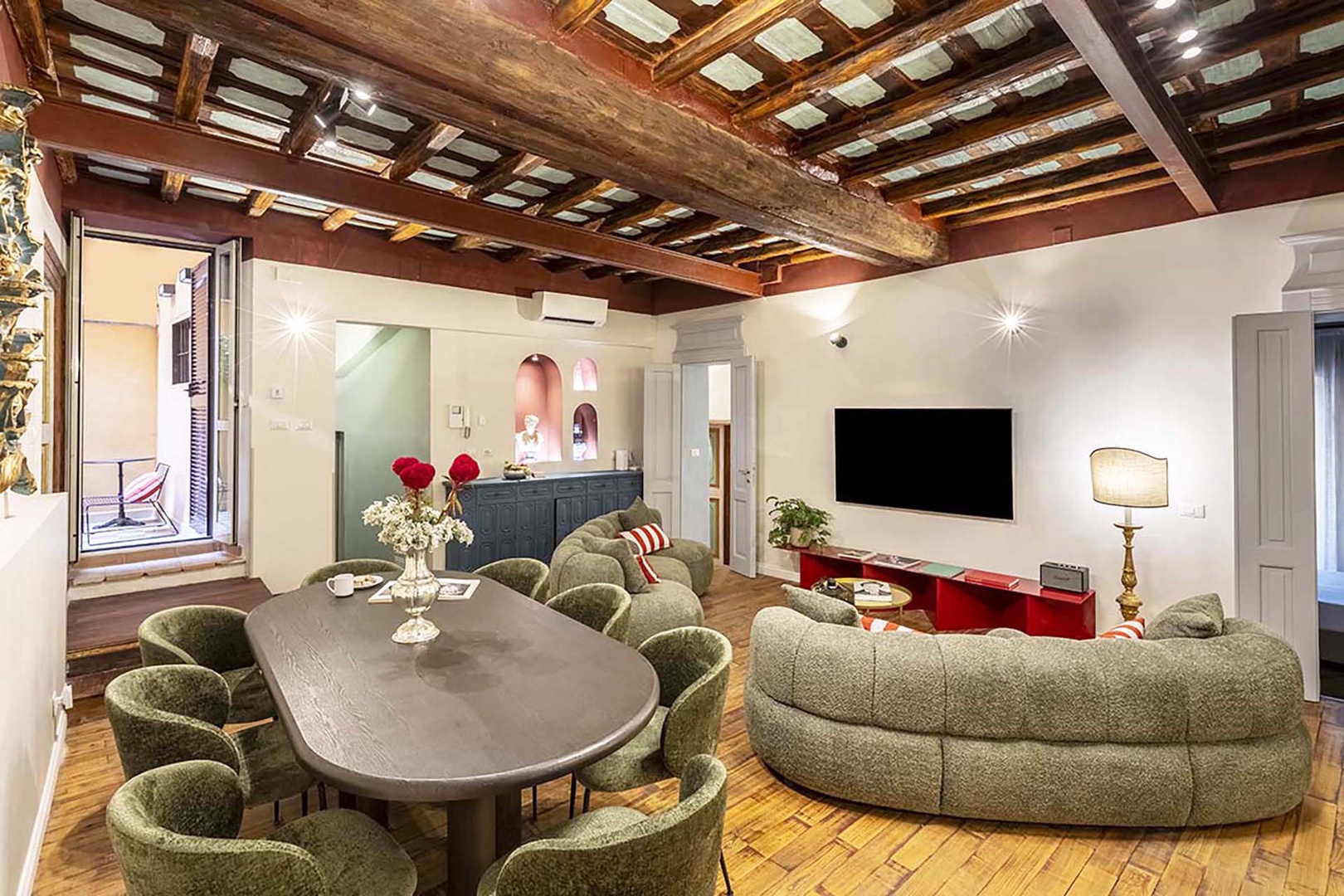 Gorgeous open plan living and dining area.